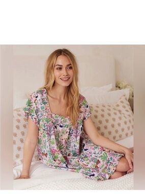 Printfresh Women’s Cotton “Must Love Dogs” Pintuck Nightgown Pink Size Large